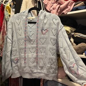 Loveshack fancy Meara Heart sweater